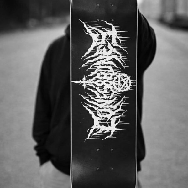 Home "guttural logo" skateboard deck
